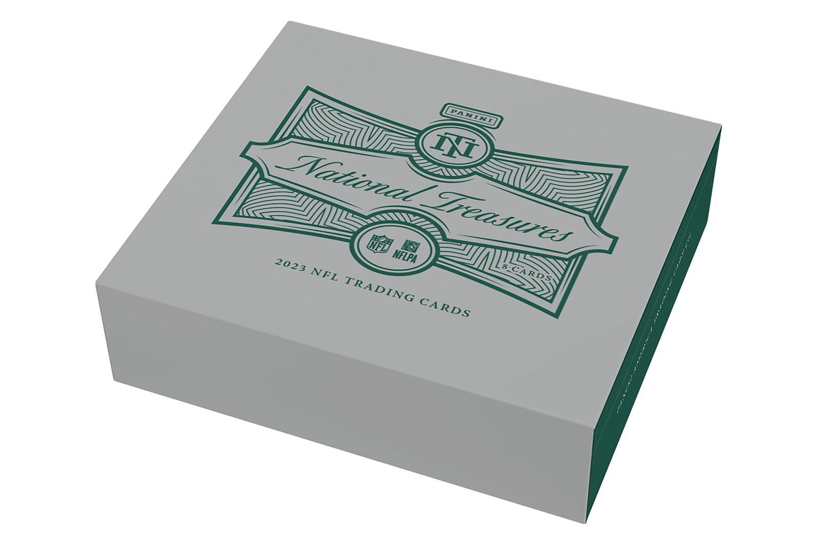 23_national_treasures_fb_hobbybox 2023 Panini National Treasures Football Hobby Box - 4 Box Case - Image 1