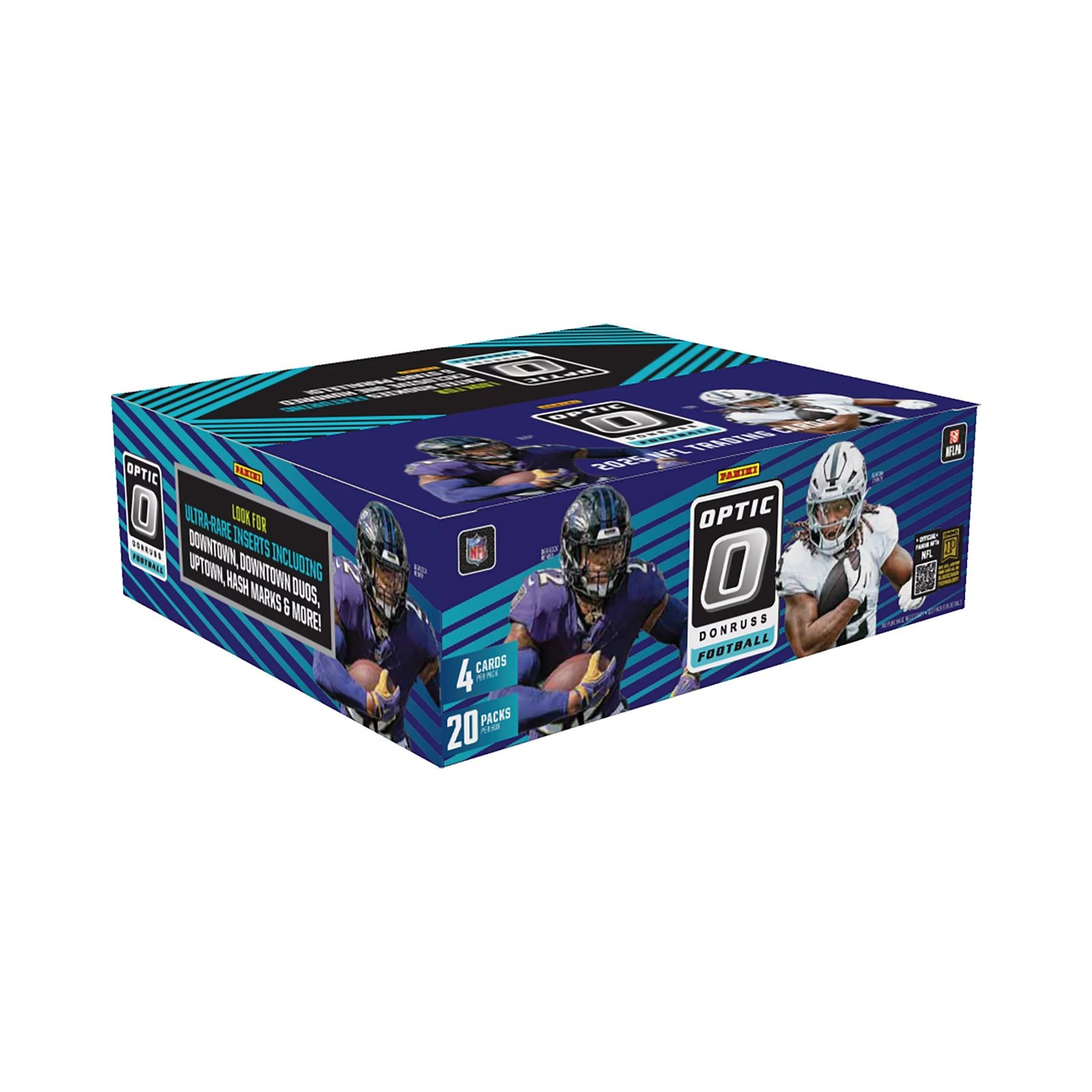 25DnrsOpticFB_RDB_Square 2025 Panini Donruss Optic NFL Football 80ct. Retail Display Box - Image 1