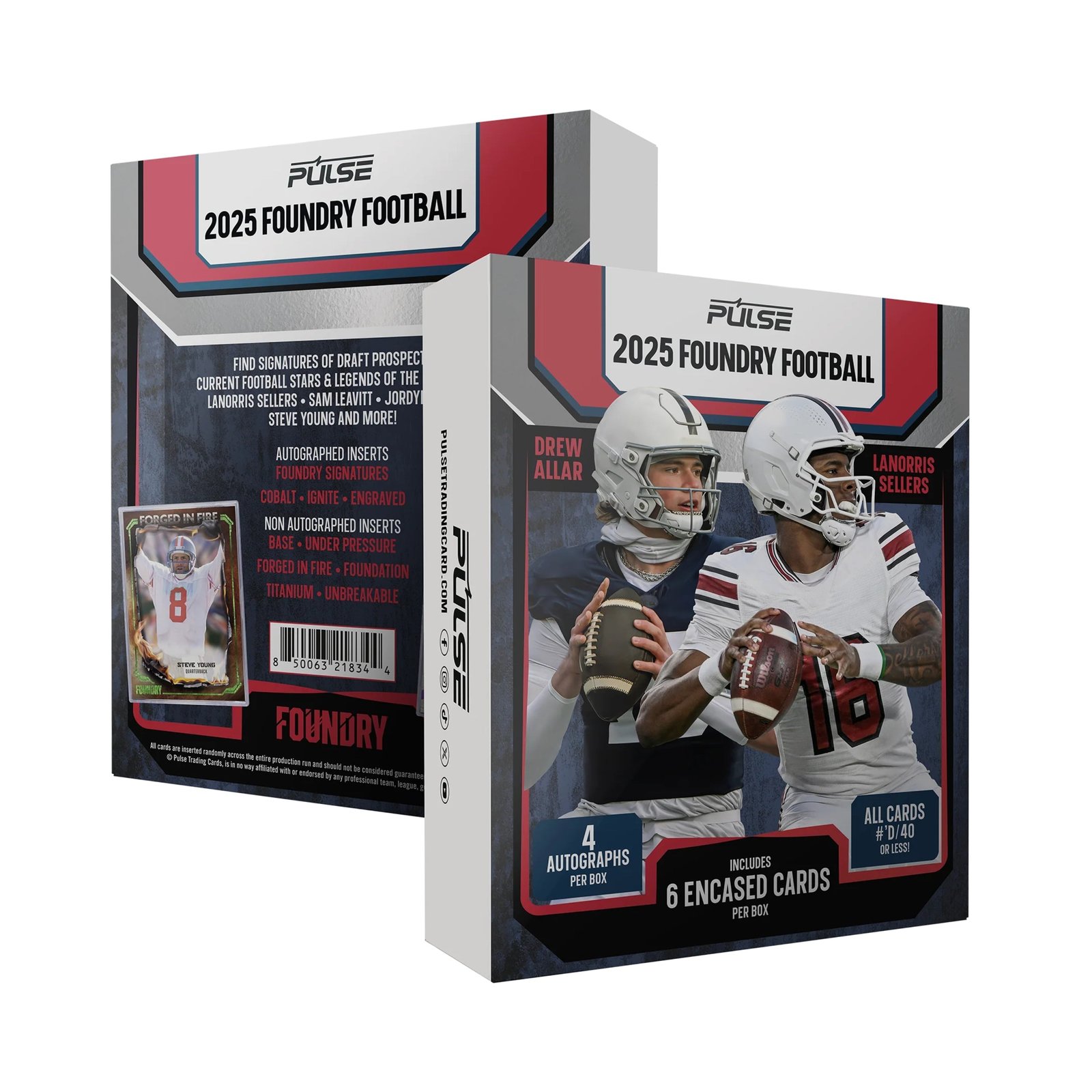 25FoundryFB_HobbyBox 2025 Pulse Foundry Football 6ct. Hobby Box - Image 1