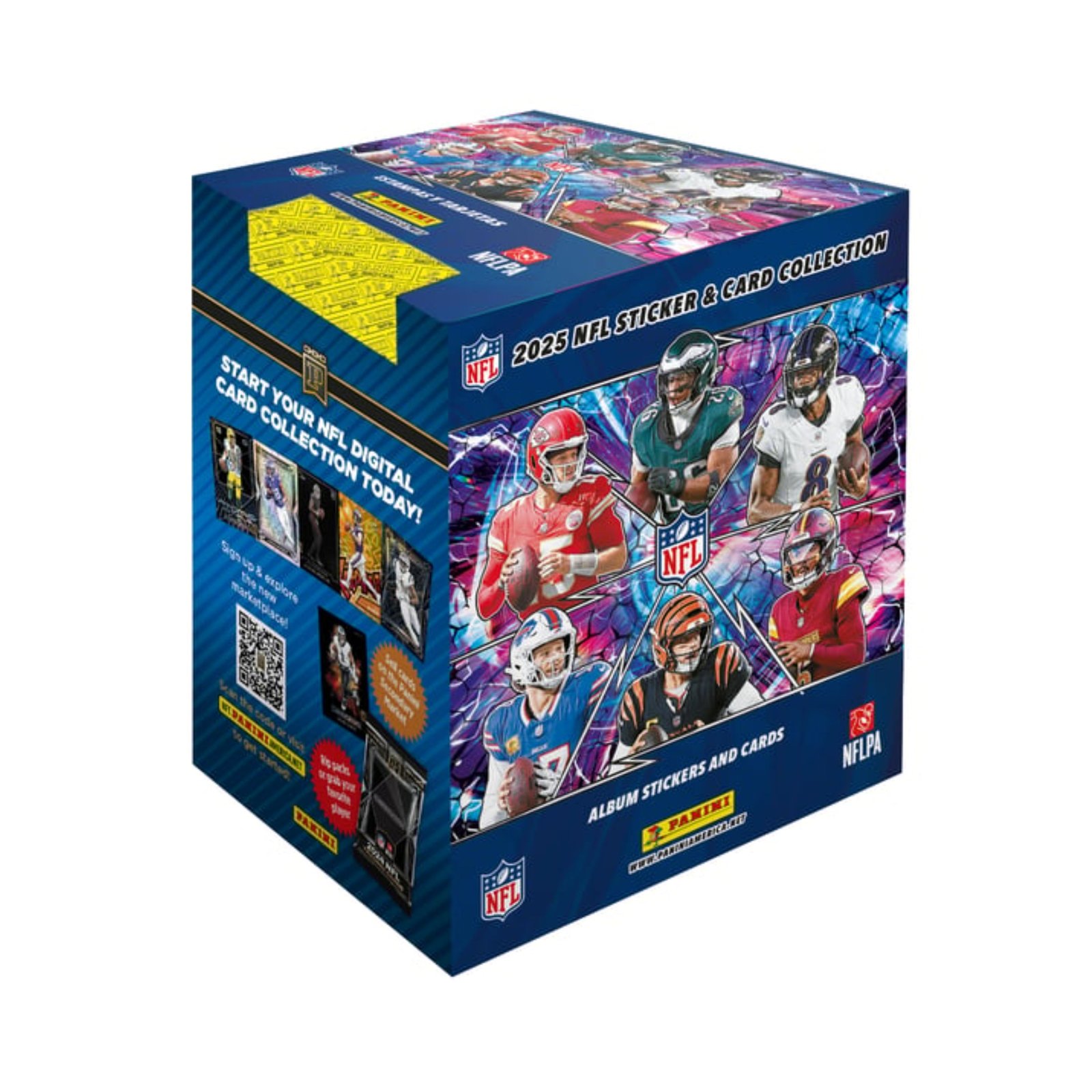 25NFLSticker_50PackBox_Square 2025 Panini NFL Football Sticker & Card Collection 50Ct Box - Image 1