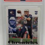 Mac Jones New England Patriots 2021 Panini Chronicles Rookie Card #80 PSA 9 Mint