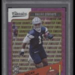 Micah Parsons 2021 Panini Classics #196 Timeless Tributes Purple PSA 10