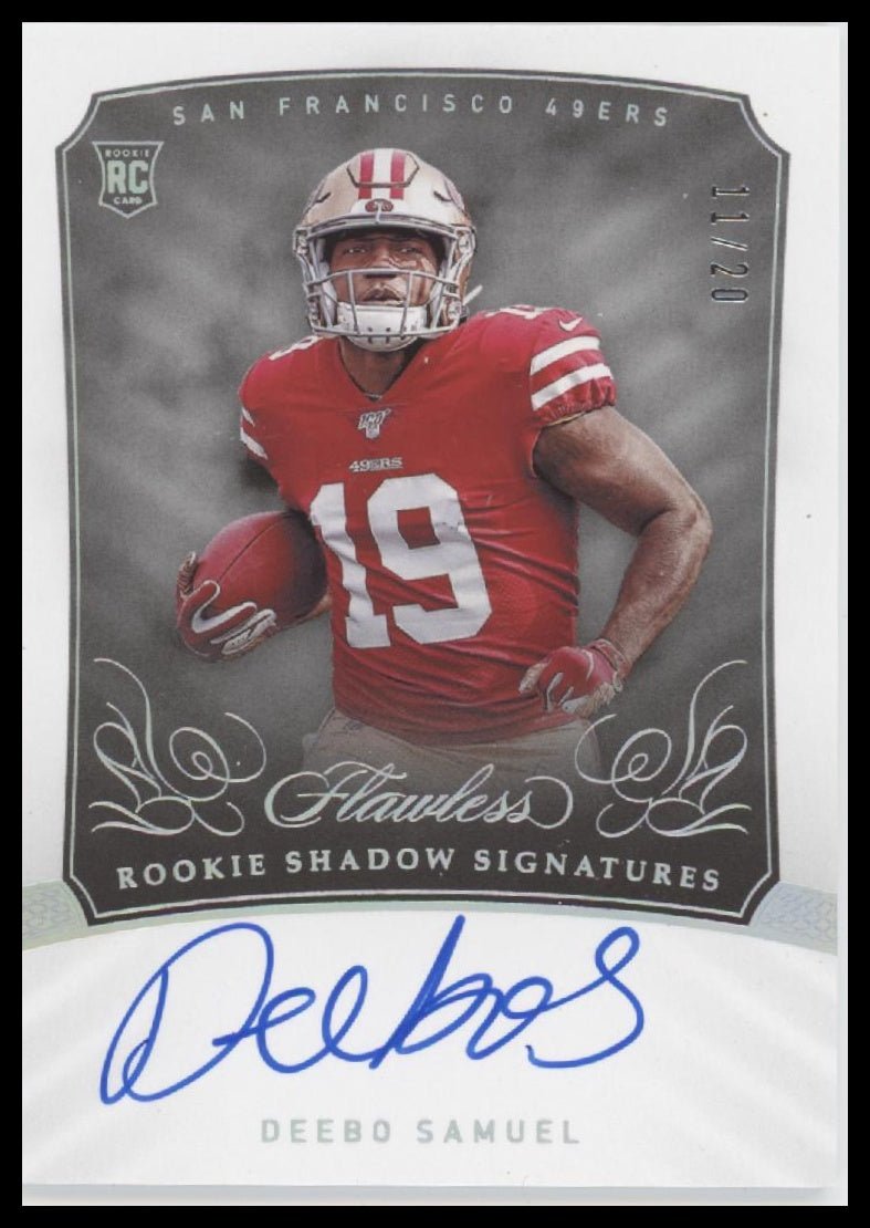 35415431-front 2019 Panini Flawless Rookie Shadow Signatures Silver Deebo Samuel #/20 #RSS-DS - Image 1