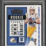 Justin Herbert 2020 Panini Contenders Team Helmet Auto Rookie PSA 10 Auto 10