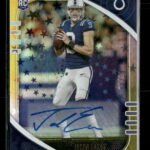 2020 Panini Absolute Spectrum Gold Auto Jacob Eason Rookie #/10 #142