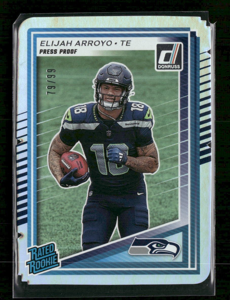 38455609-front 2025 Donruss Press Proofs Silver Elijah Arroyo Rookie #/199 #317 - Image 1
