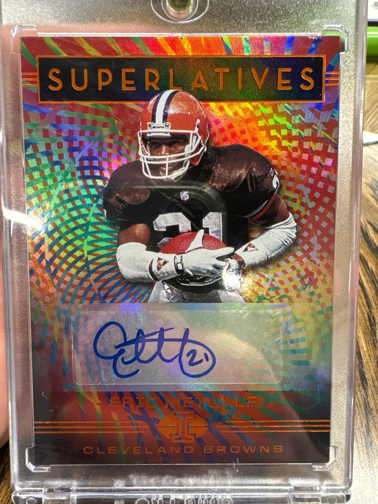 389EED19-7D14-4910-8E95-1800B6EE9363 Eric Metcalf 2020 Superlatives Autograph - Image 1