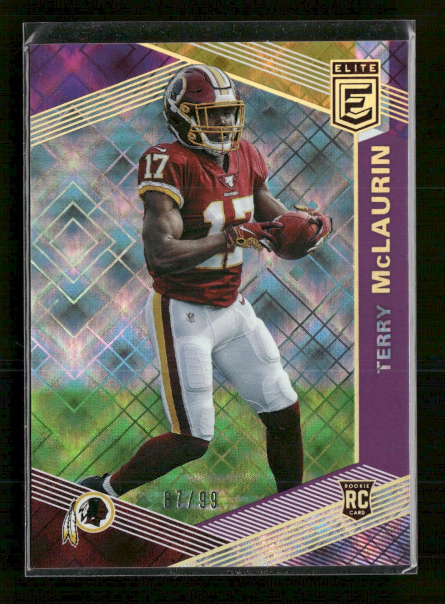 42257919-front 2019 Donruss Elite Purple Terry McLaurin Rookie #/99 #119 - Image 1