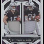 2025 Panini Stitches in Time Purple Jack Bech / Tim Brown #/40 #SITD-JBTB