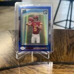 Jayden Daniels 2024 Panini Donruss Optic  BLUE HYPER Prizm Rookie RC #248