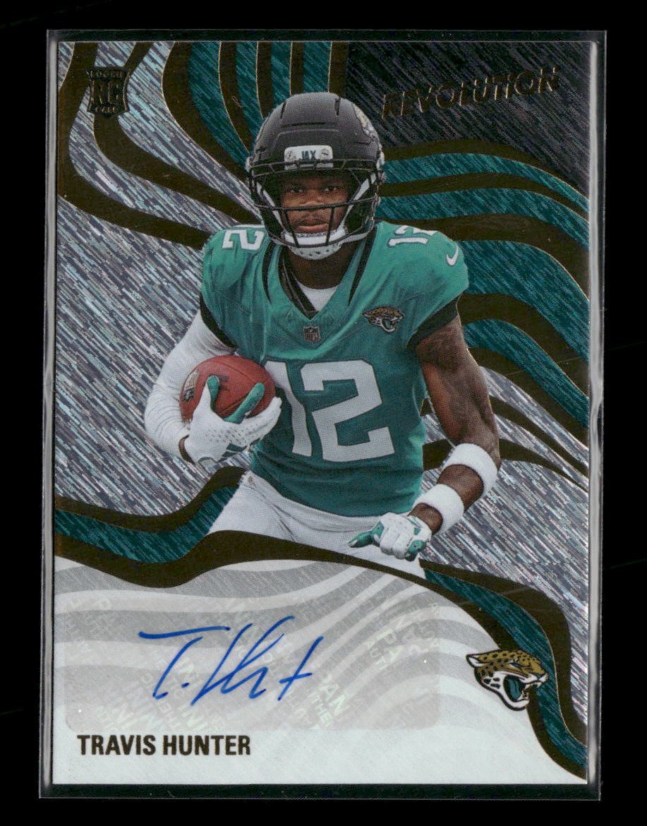 47566775-front 2025 Panini Revolution Revolution Signatures Storm Travis Hunter Auto #RSA-THR - Image 1