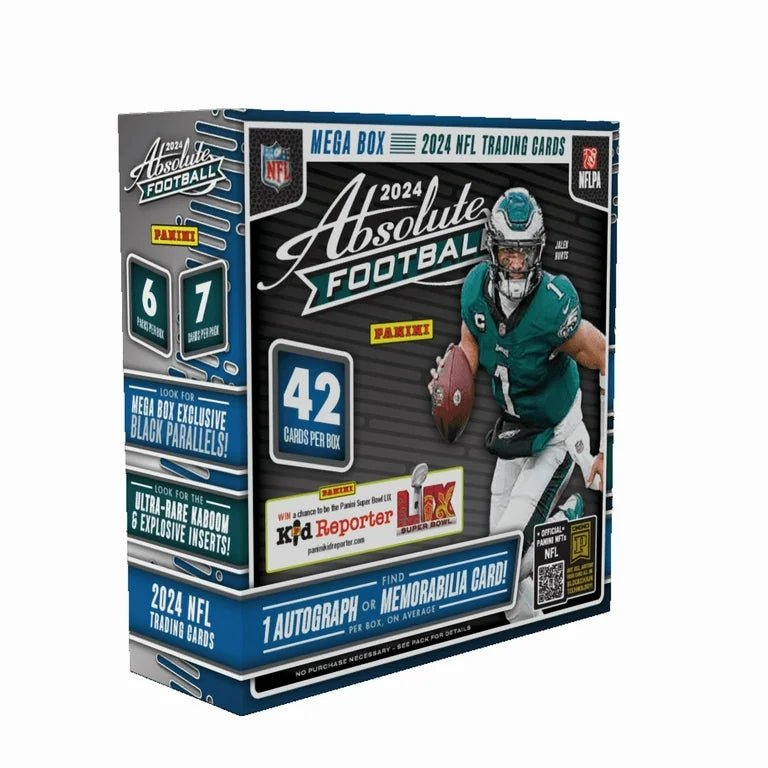 481763B9-4460-4777-AFBC-D3B893FE1EDE 2024 Panini Absolute Football Mega 20 Box Case (Black Parallels) - Image 1