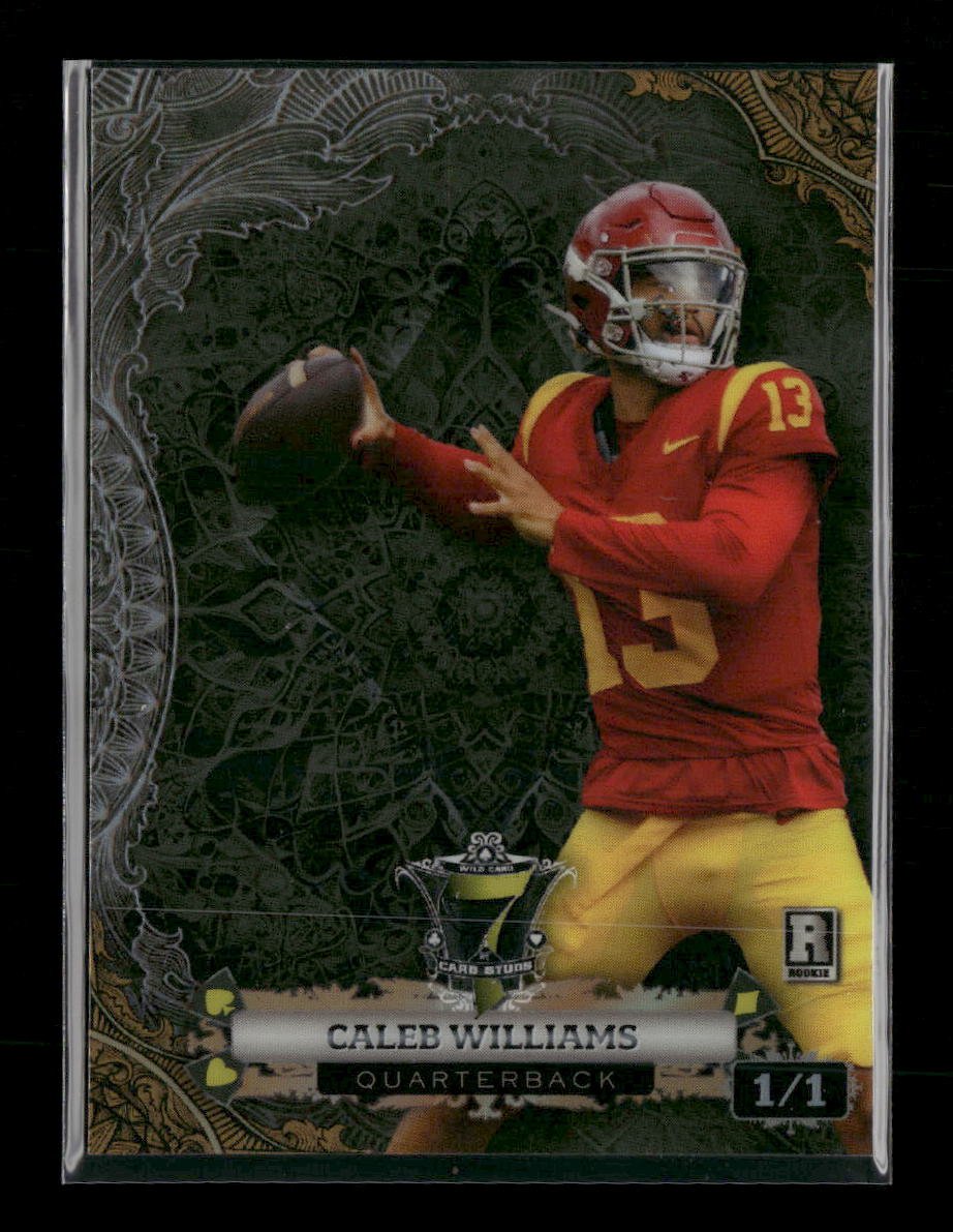 48806921-front 2024 Wild Card Diamond Flourishes Rainbow Black Caleb Williams #/1 #P7CFD-CW2 - Image 1