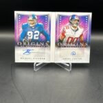 Michael Strahan Abdul Carter 2025 Panini Origins Origins of Greatness Dual Auto Booklet #OG-NYG /10