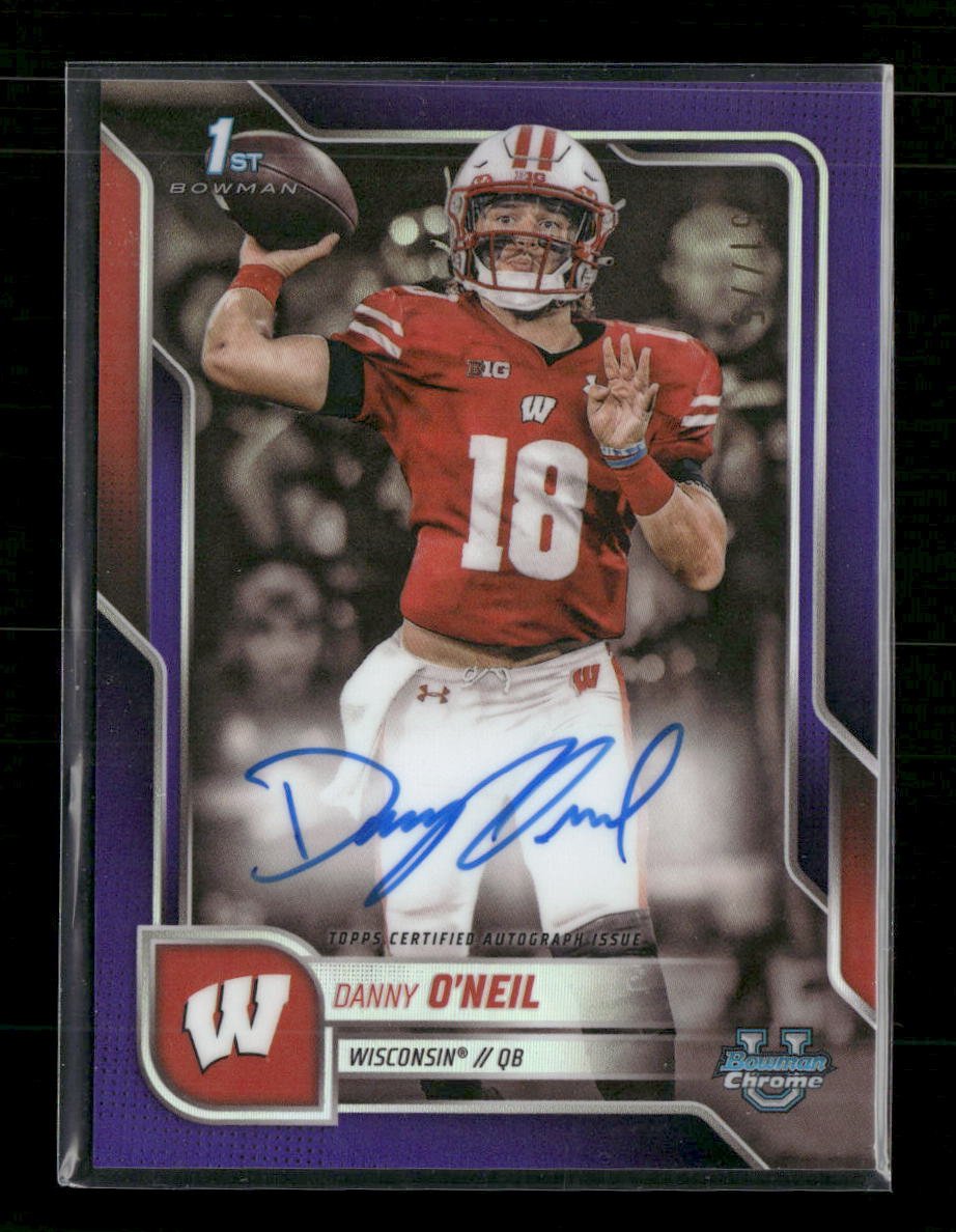 50971773-front 2025 Bowman University Chrome Prospect Autographs Danny O'Neil Auto #BCA-DO - Image 1