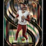 2024 Panini Select Black & Green Prizm Shock Jayden Daniels Rookie #112