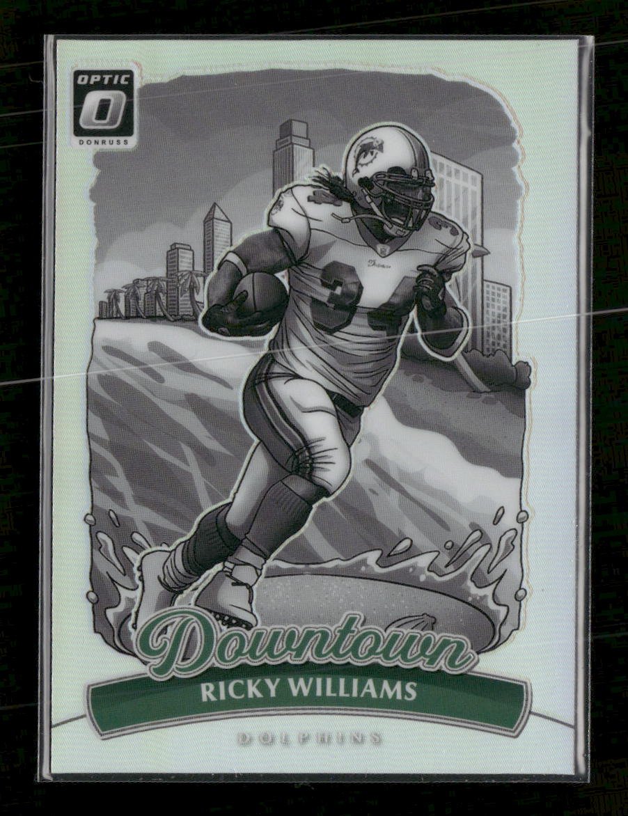 52216698-front 2025 Donruss Optic Downtown Legends Ricky Williams #8 - Image 1