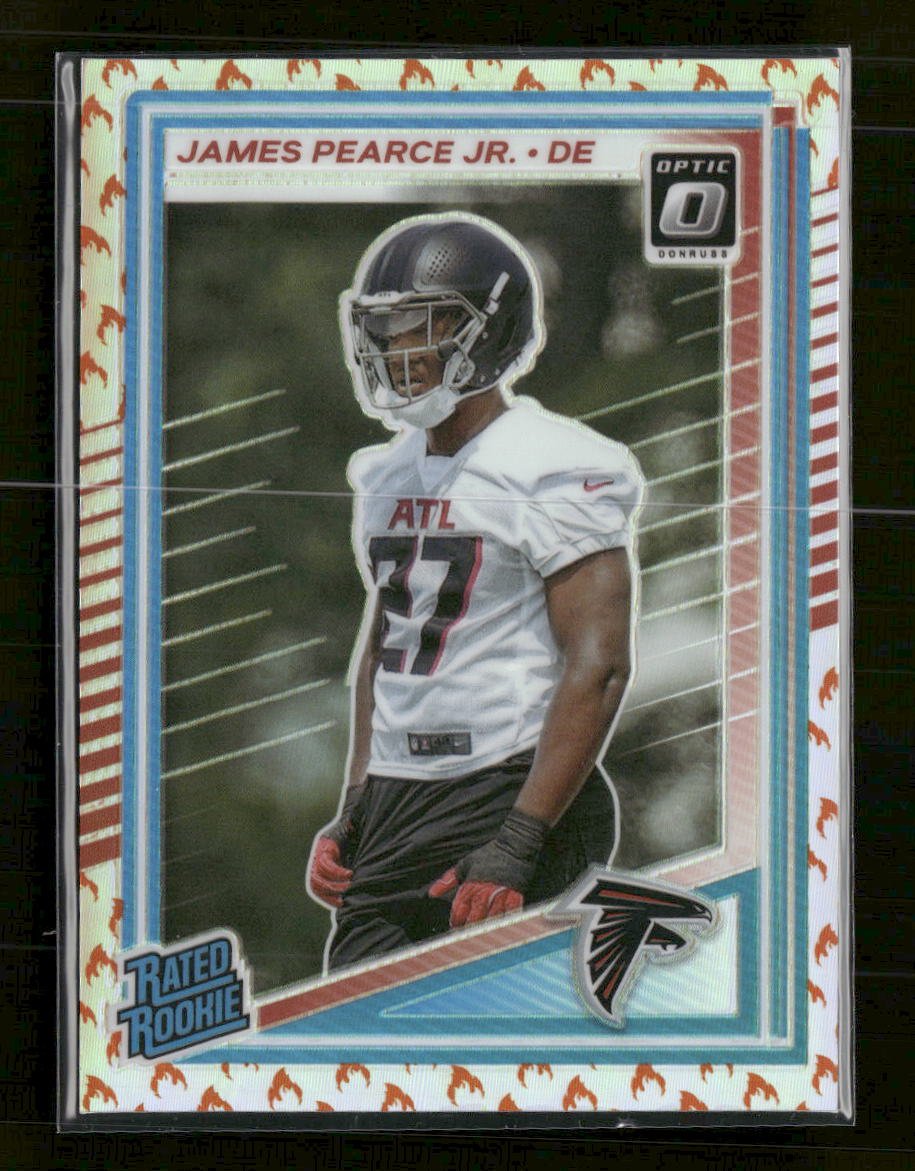 52216714-front 2025 Donruss Optic Fire James Pearce Jr. Rookie #240 - Image 1