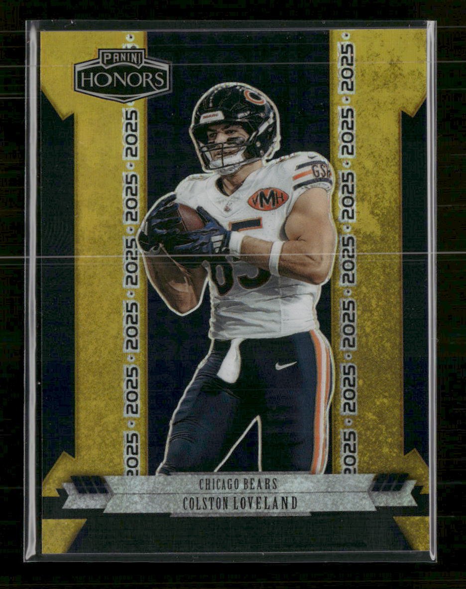 52949321-front 2025 Panini Honors Error Card #/10 Picture Cole Kmet - Charles Chamberlin #2 - Image 1