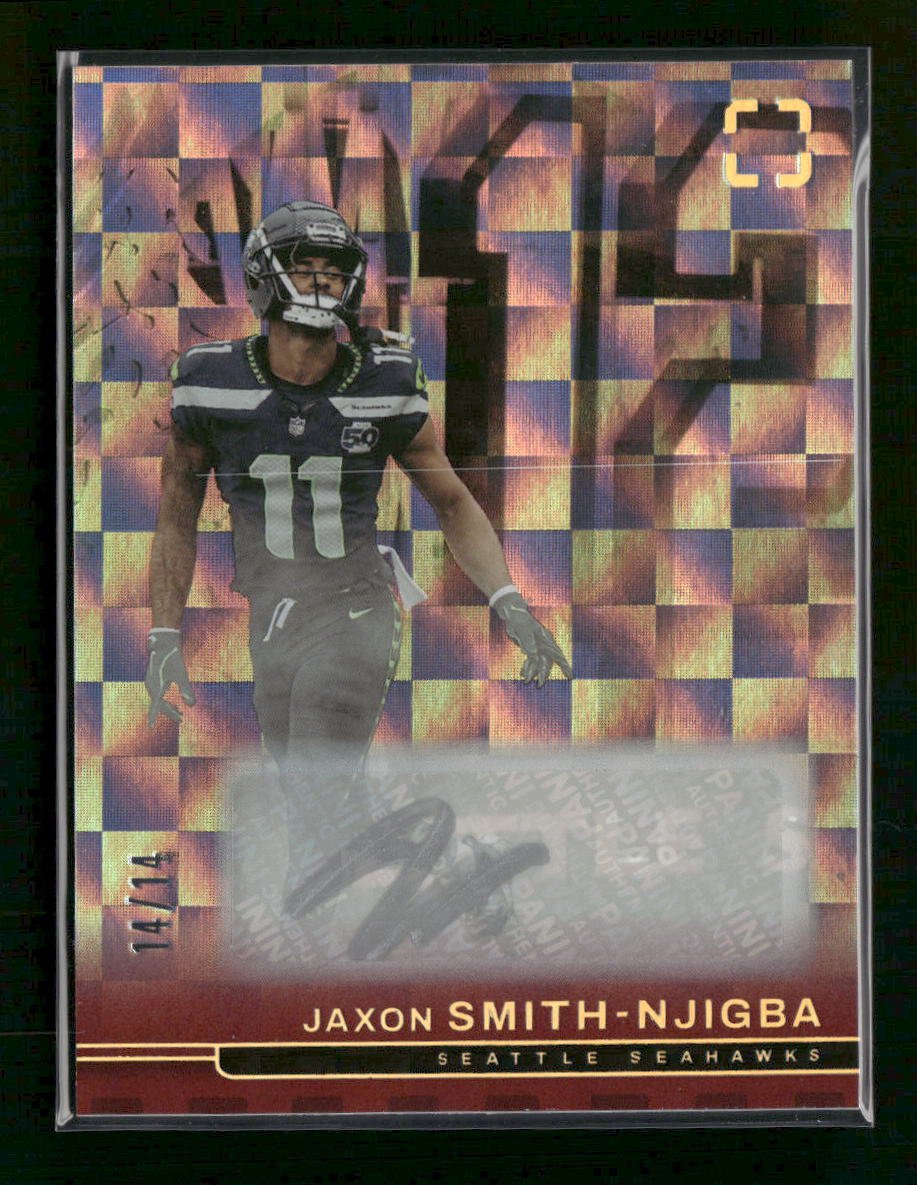 54507706-front 2025 Panini Photogenic Silver Autograph #/14 Jaxon Smith-Njigba #50 - Image 1