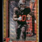 2025 Topps Chrome Gold Wave Refractor Quinshon Judkins Rookie #/50 #325