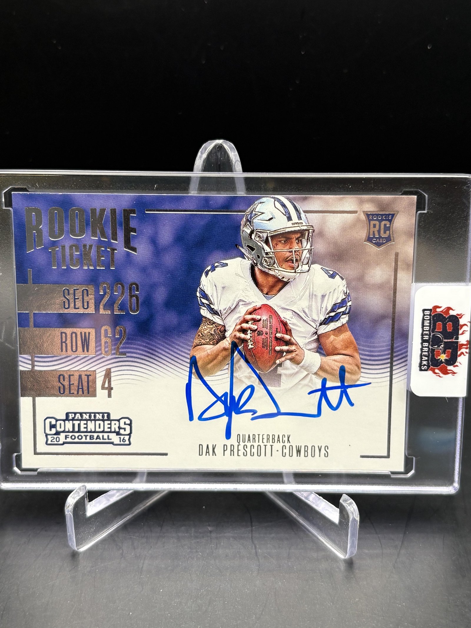 55096172-front 2016 Panini Contenders #347 Dak Prescott - Image 1