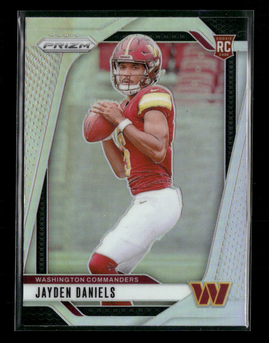 55205309-front 2024 Panini Prizm Silver Jayden Daniels Rookie #347 - Image 1
