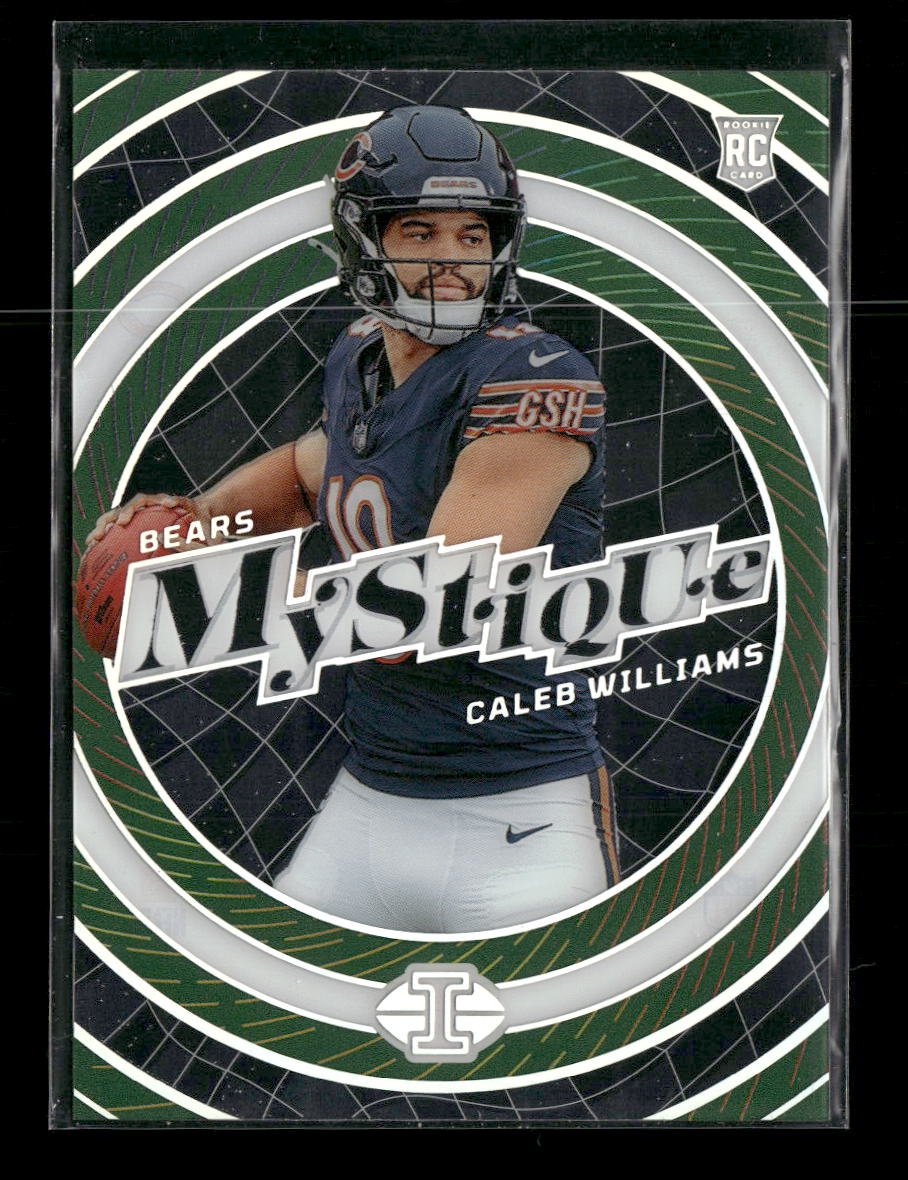 55205324-front 2024 Panini Illusions Mystique Emerald Caleb Williams #1 - Image 1