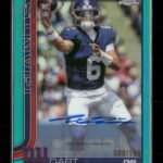 2025 Topps Chrome Rookie Autographs Aqua Refractor Jaxson Dart /199 #RA-JD