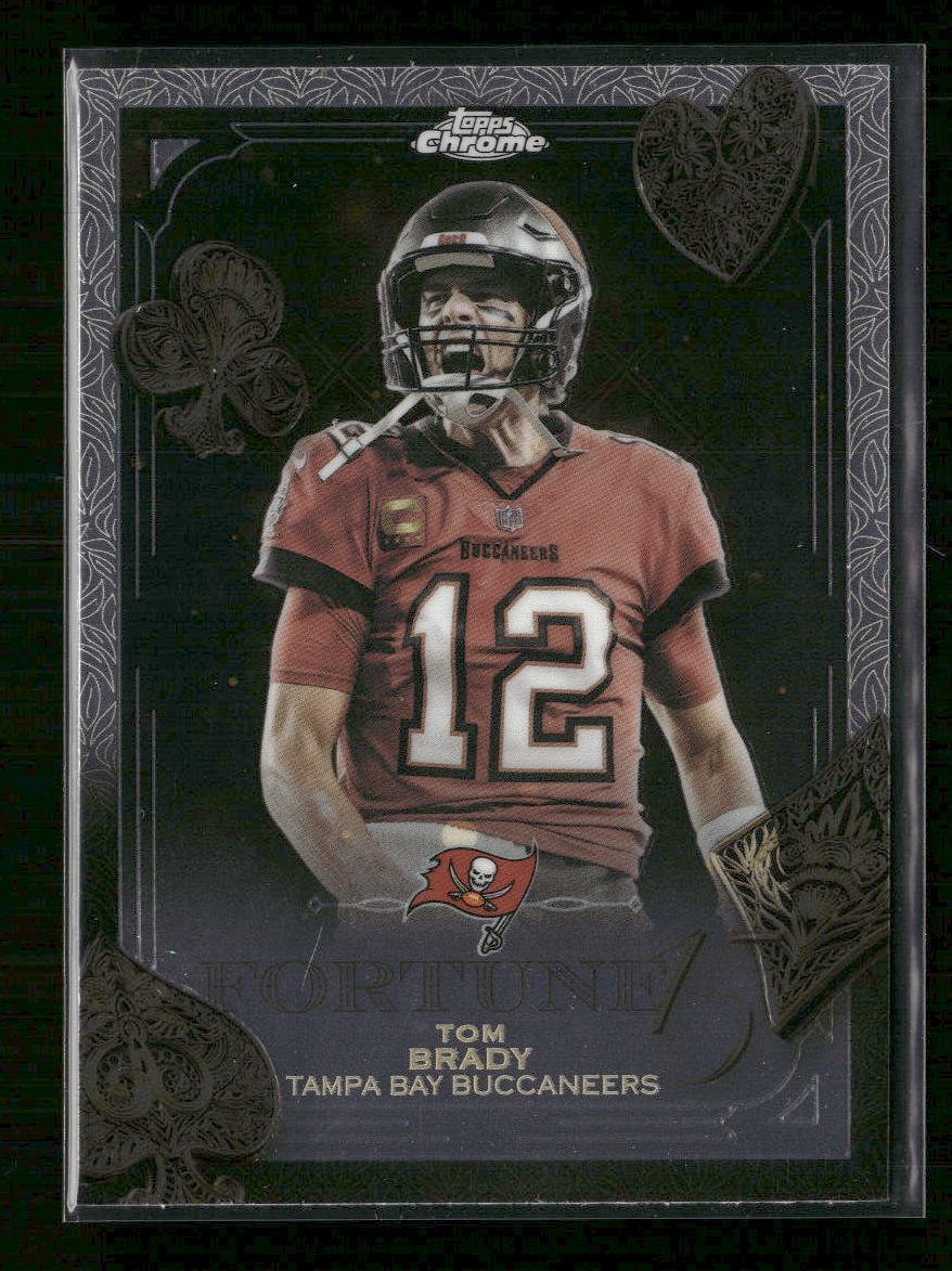 55562163-front 2025 Topps Chrome Fortune 15 Tom Brady #F15-35 - Image 1