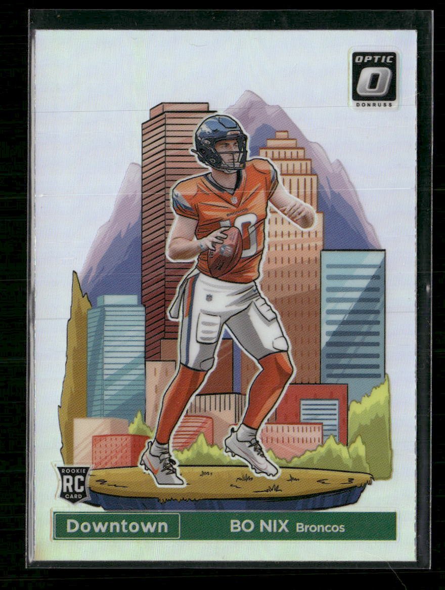 55847663-front 2024 Donruss Downtown Bo Nix #19 - Image 1