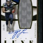 Tyler Lockett 2015 Panini Luxe Framed Rookie Mem. Autographs Prime Gold#/25