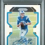 2021 Panini Prizm Autograph Jared Goff 8 PSA #148