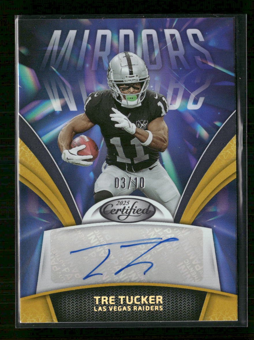 56608268-front 2025 Panini Certified Mirror Signatures Gold Tre Tucker #/10 Auto #MS-TTU - Image 1
