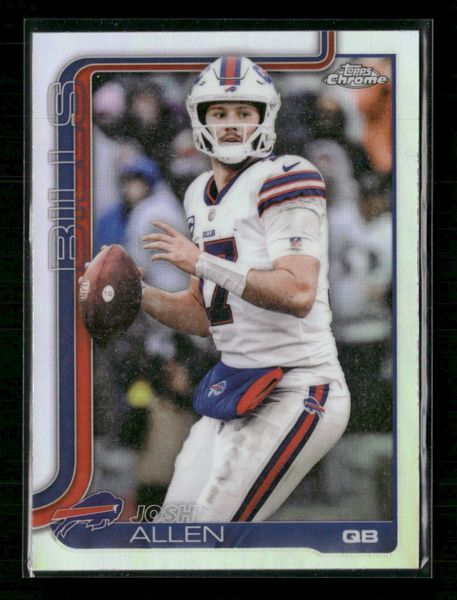 56612776-front 2025 Topps Chrome Refractor Josh Allen #34 - Image 1