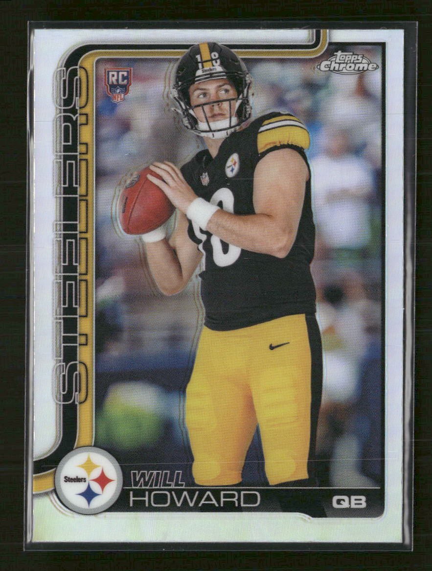 56612798-front 2025 Topps Chrome Refractor Will Howard Rookie #321 - Image 1