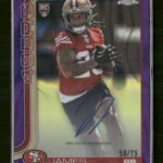 2025 Topps Chrome Rookie Auto Purple Lava Refractor Jordan James #/75 #RA-JJ