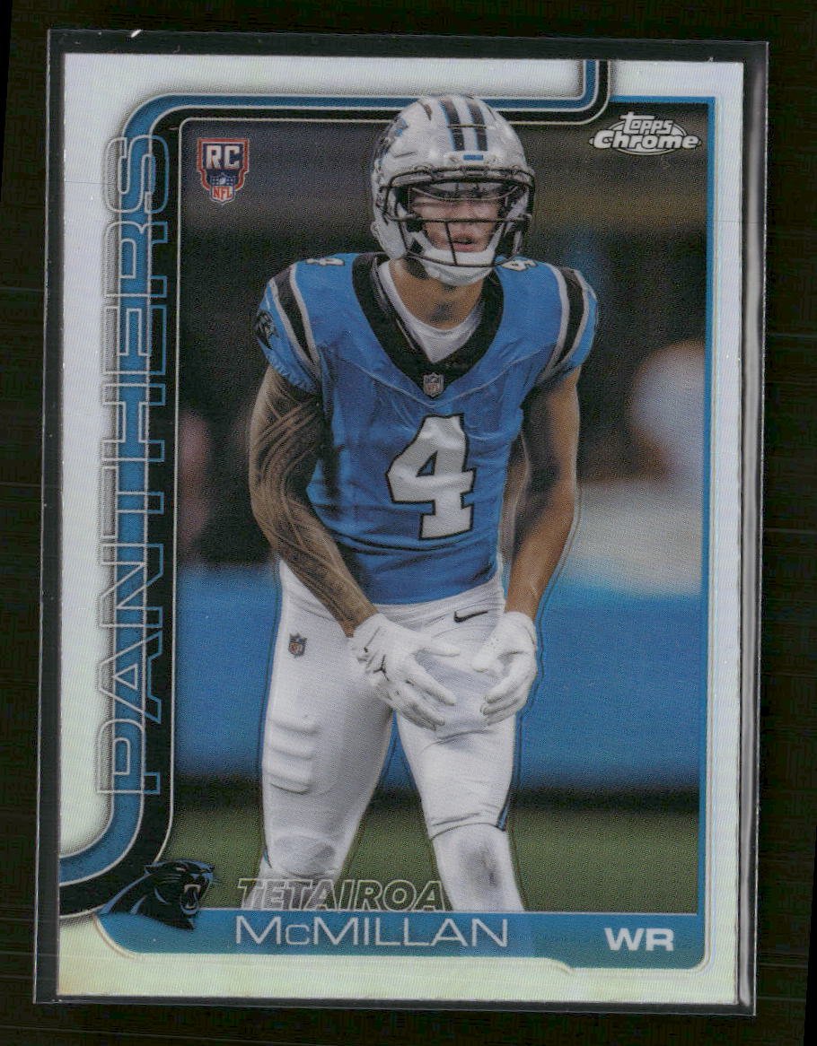 56705836-front 2025 Topps Chrome Refractor Tetairoa McMillan Rookie #326 - Image 1