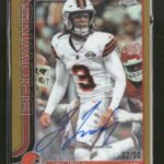 2025 Topps Chrome Chrome Autographs Gold Refractor Jerry Jeudy #/50 Auto #BA-JJE