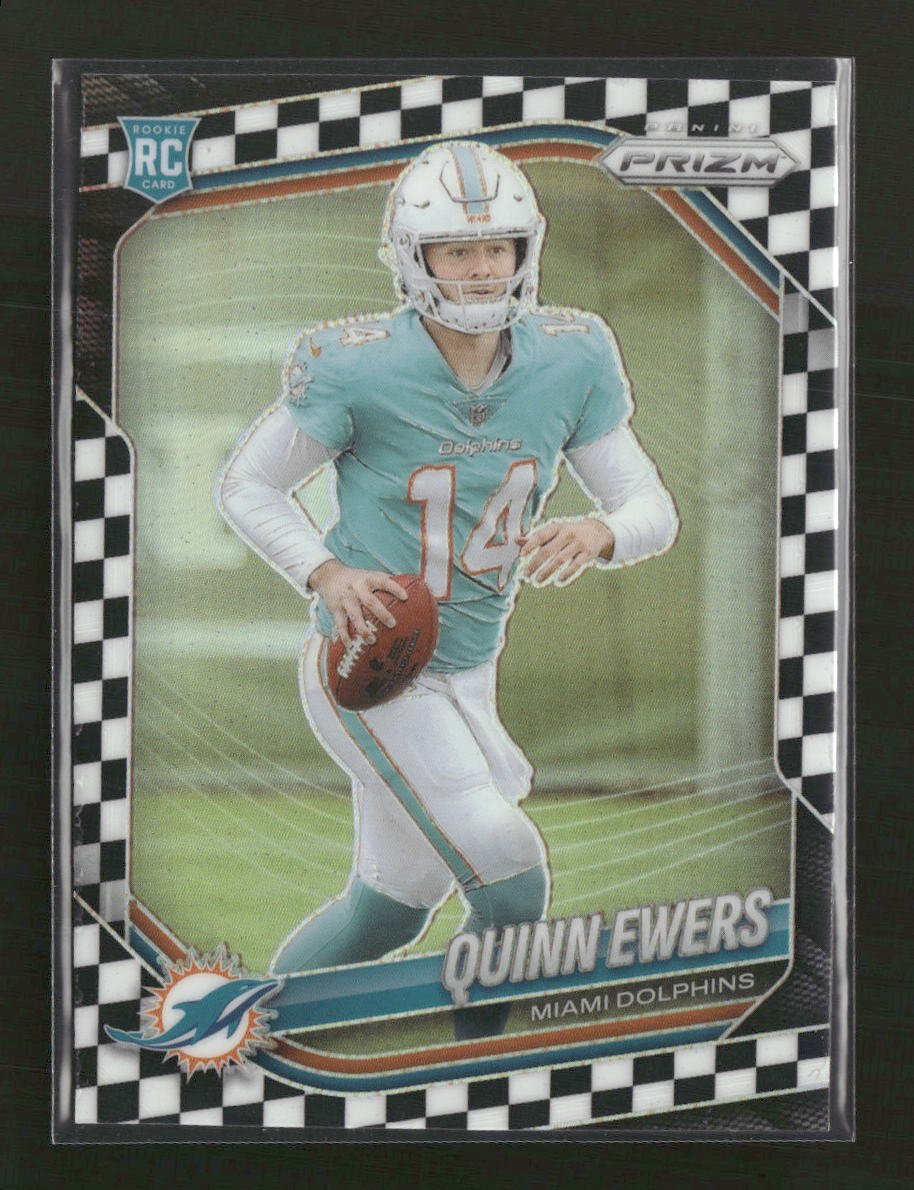 57144027-front 2025 Panini Prizm Black and White Checker Quinn Ewers #307 - Image 1