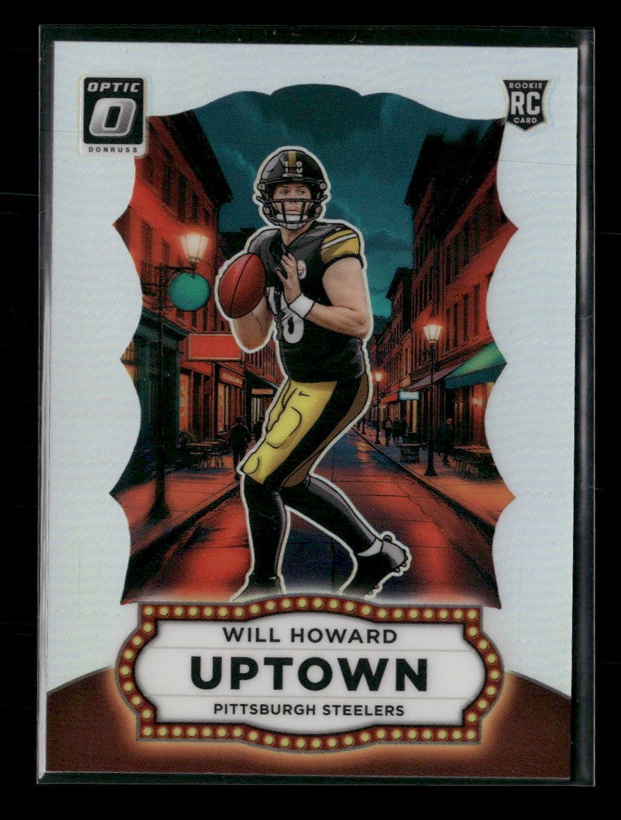 57366298-front 2025 Donruss Optic Uptown Will Howard #25 - Image 1
