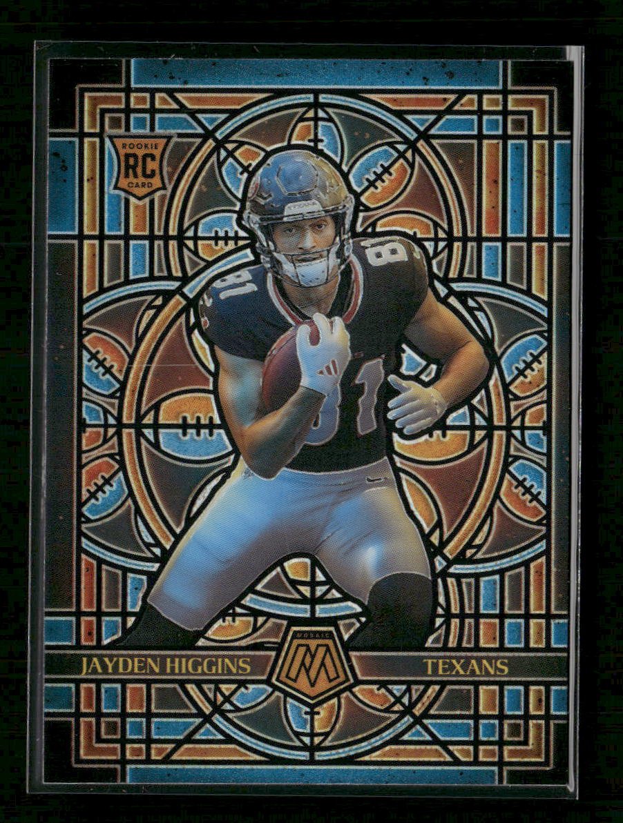 57528526-front 2025 Panini Mosaic Stained Glass Jayden Higgins #11 - Image 1