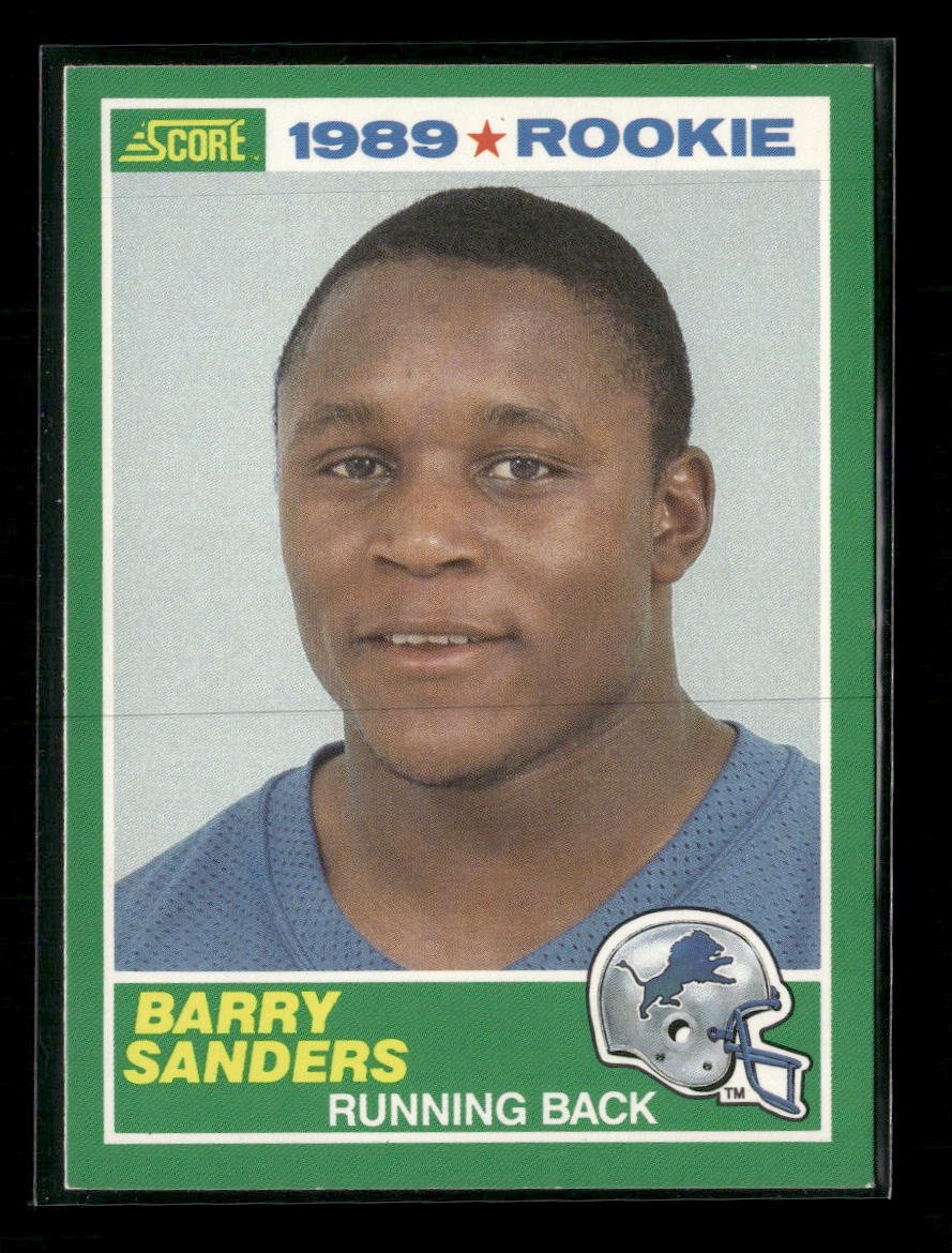 58362486-front 1989 Score Barry Sanders Rookie #257 - Image 1