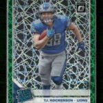 2019 Donruss Optic Green Velocity T.J. Hockenson Rookie #171