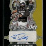 2025 Panini Draft Picks Signing Day Black Gold Shedeur Sanders #/5 Auto #SD-SSS
