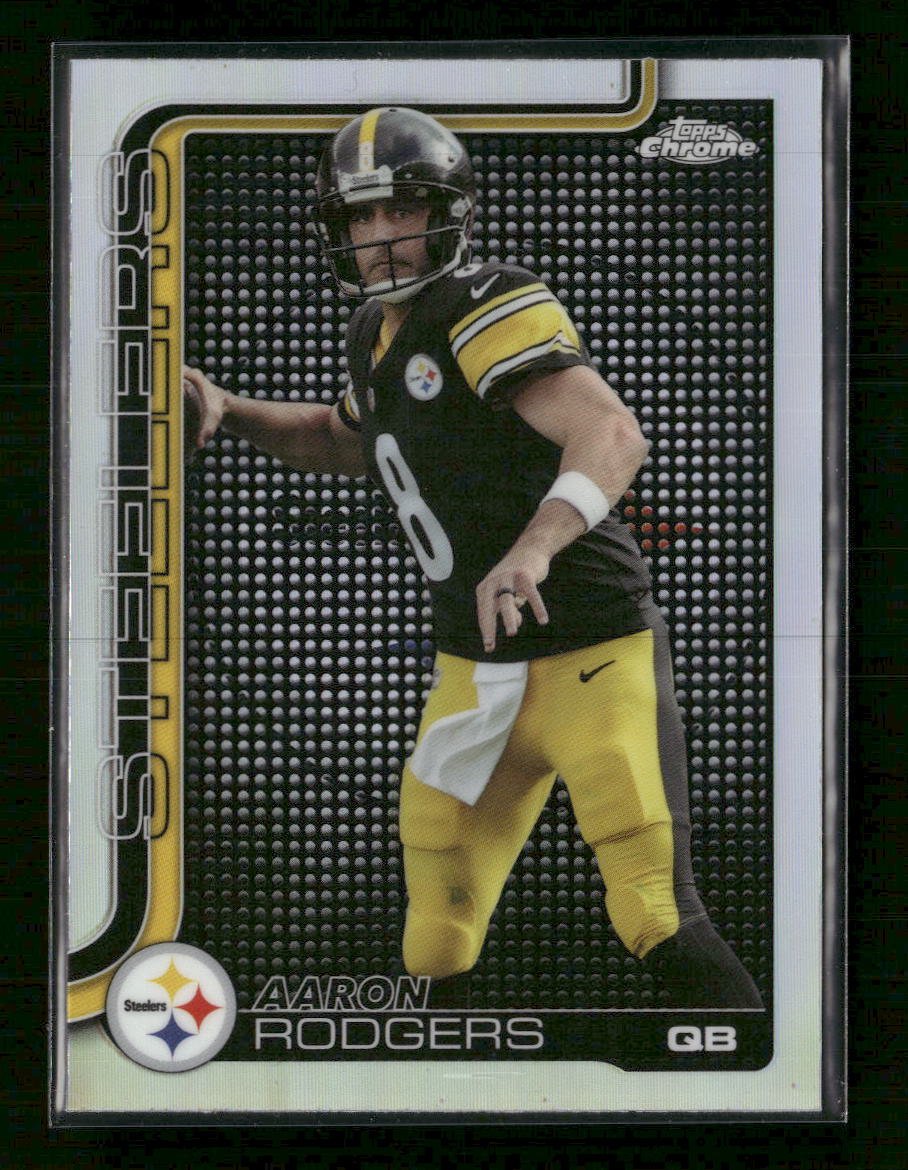 58471674-front 2025 Topps Chrome Topps Refractor Aaron Rodgers #255 - Image 1