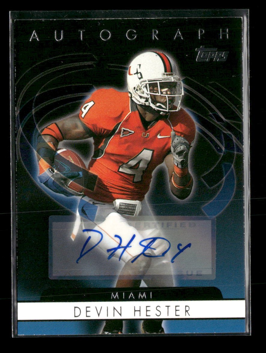 58918518-front 2006 Topps Autographs Devin Hester Auto #T-DH - Image 1