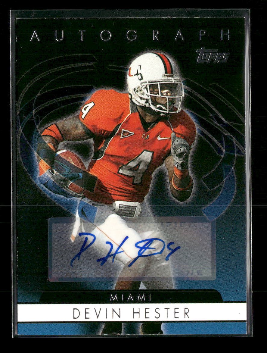 58918521-front 2006 Topps Autographs Devin Hester Auto #T-DH - Image 1