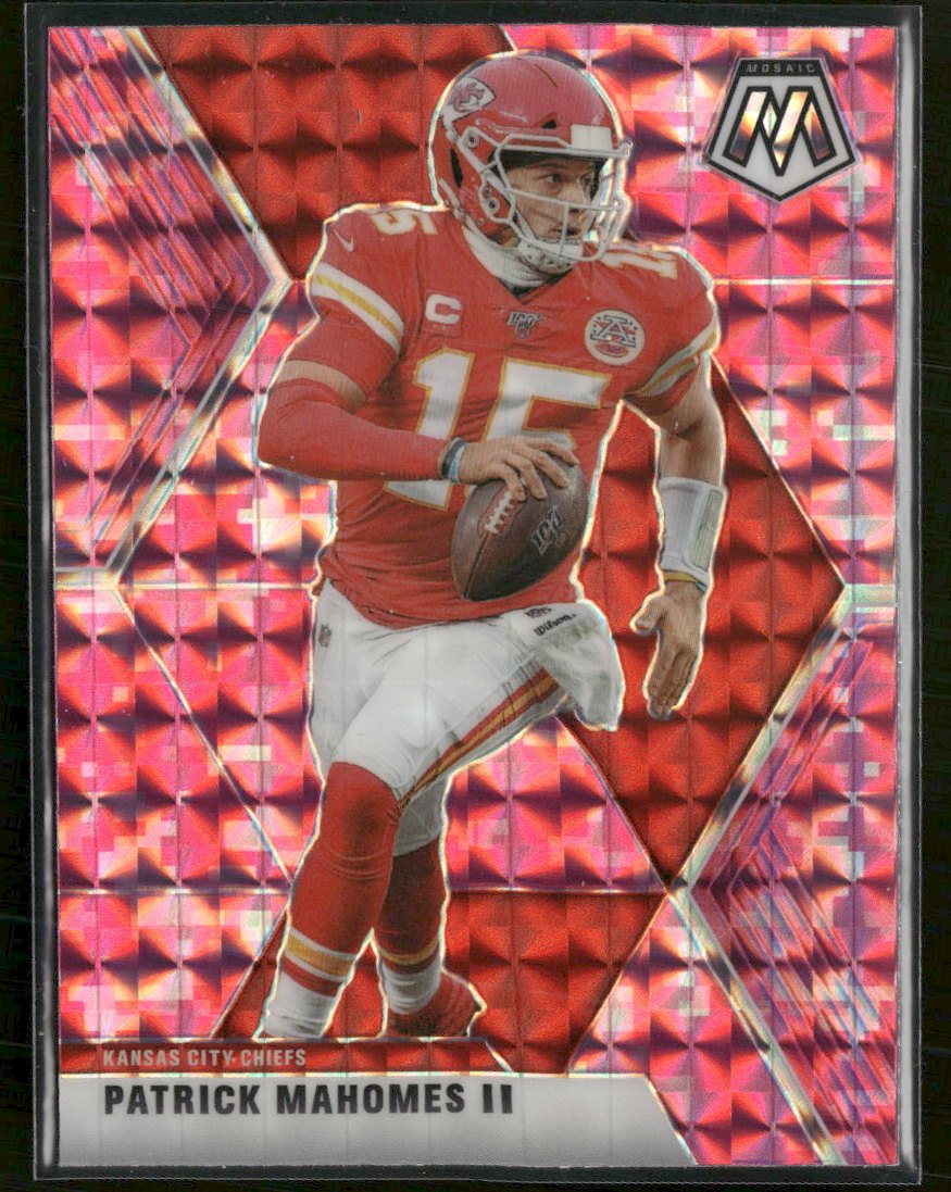 59017443-front 2020 Panini Mosaic Prizm Camo Pink Patrick Mahomes II #1 - Image 1