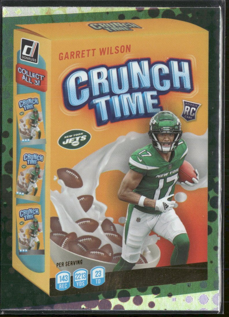 59017444-front 2022 Donruss Crunch Time Garrett Wilson #CT-15 - Image 1